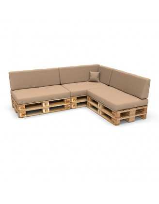 Housse pour coussin décoratif de palette, 40×40 cm, beige