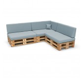 Housse pour coussin décoratif de palette, 40×40 cm, bleu Housse pour coussin décoratif de palette, 40×40 cm, bleu
